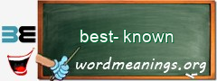 WordMeaning blackboard for best-known